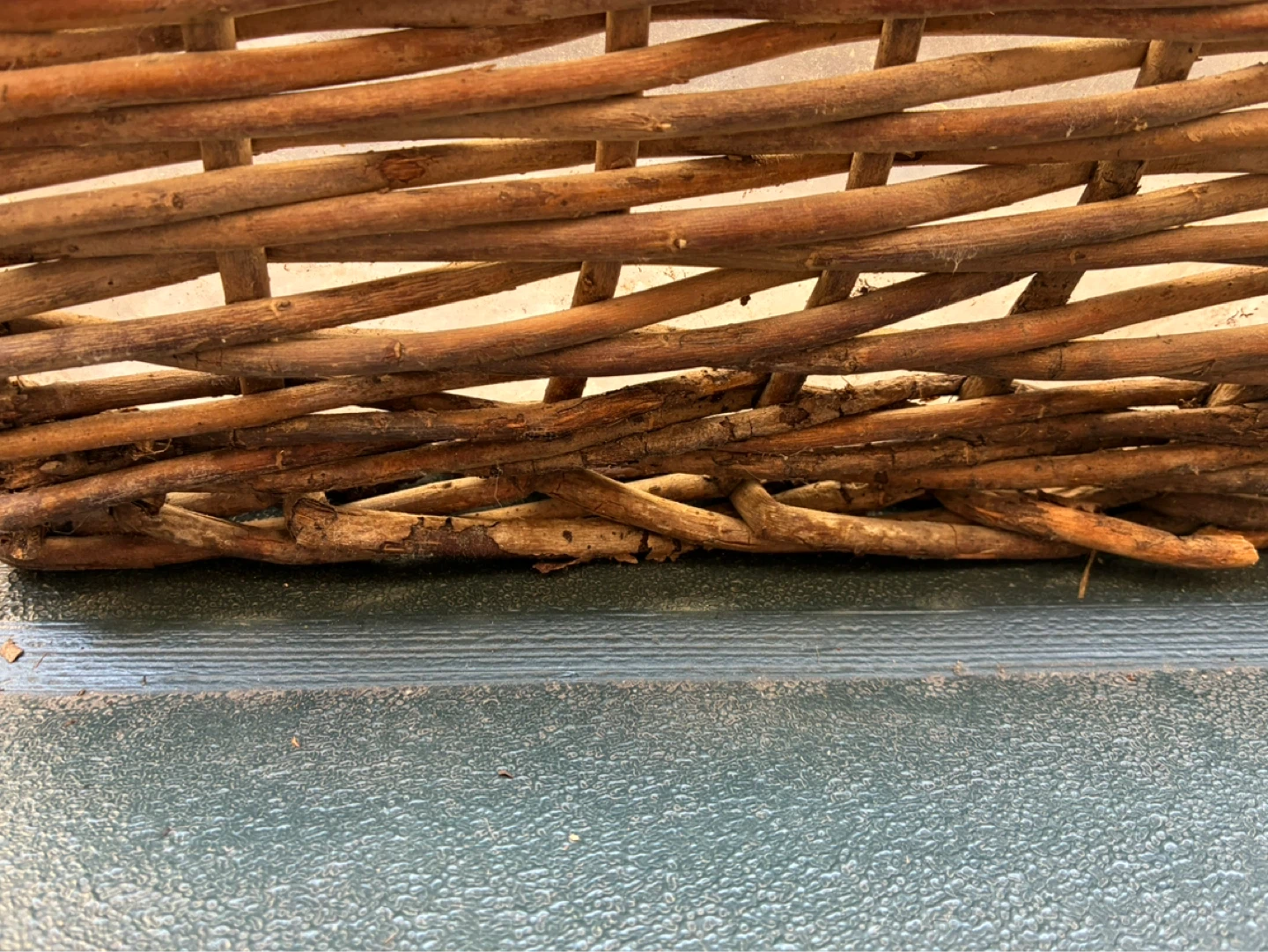$3 Rectangular wicker willow basket handles 18x14x7 inch AS IS - photo 2