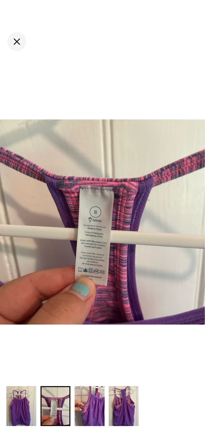 Ivivva Girls Purple Tank Top - photo 2