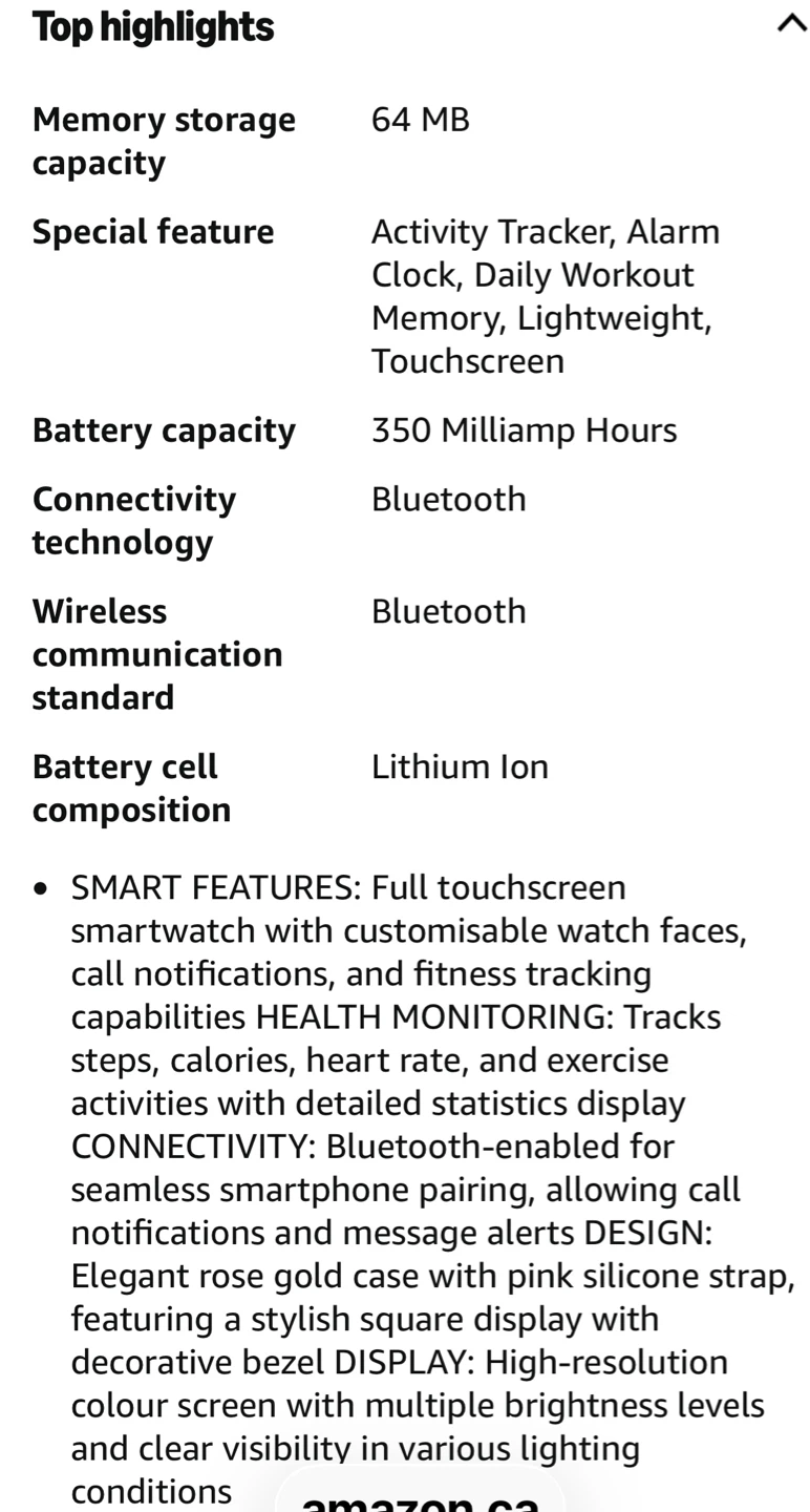 LAXASFIT H9 Smartwatch Rose Gold Pink Silicone - photo 4