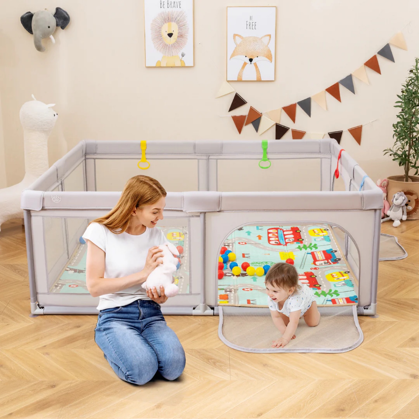Baby Playpen with Play Mats and Balls - photo 2