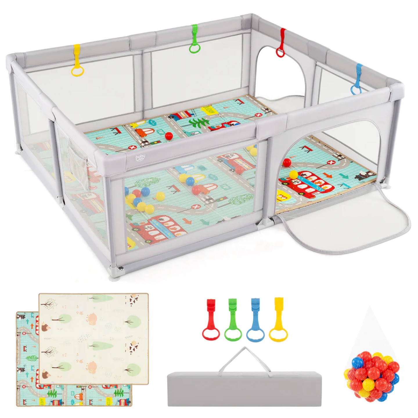 Baby Playpen with Play Mats and Balls - photo 4