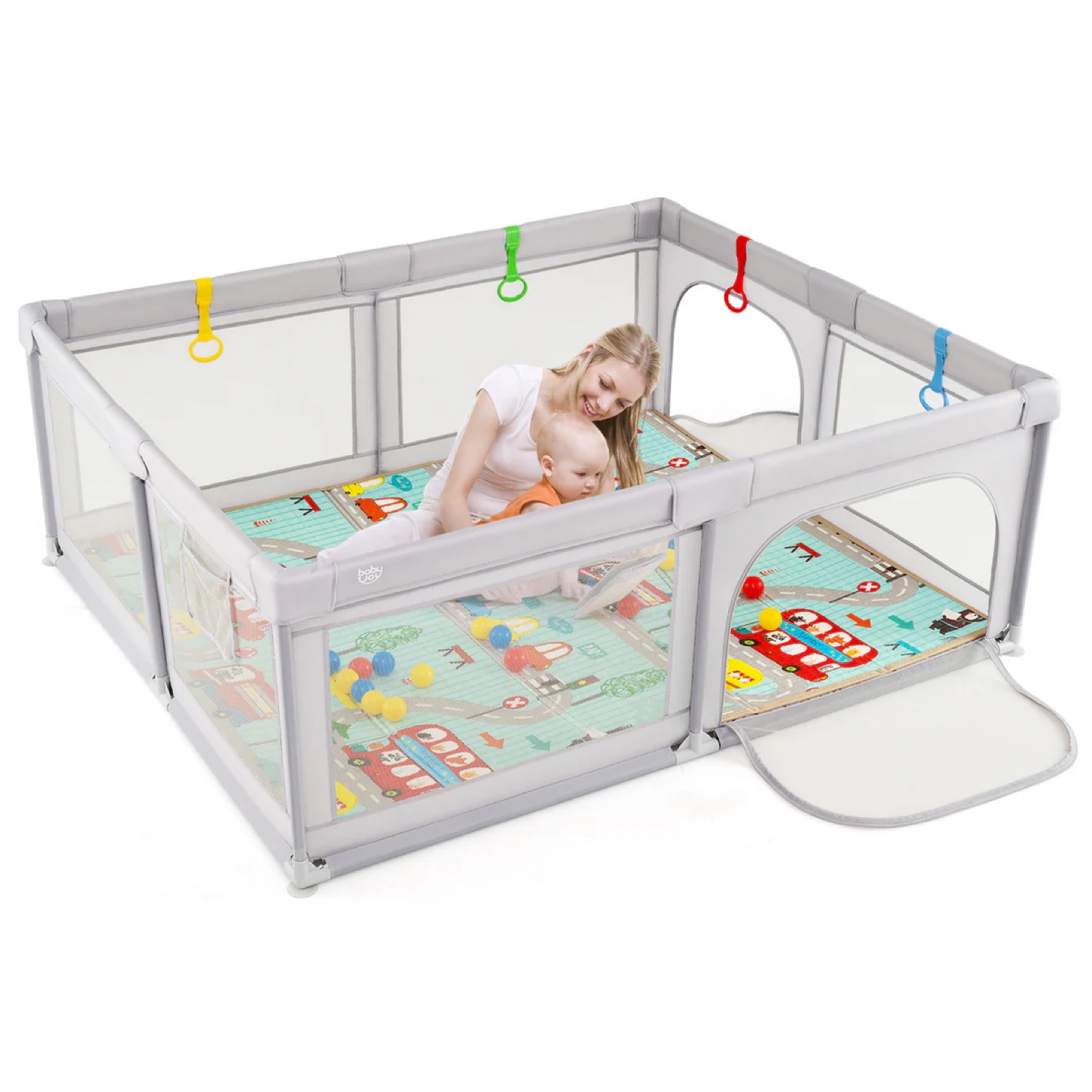 Baby Playpen with Play Mats and Balls - photo 3
