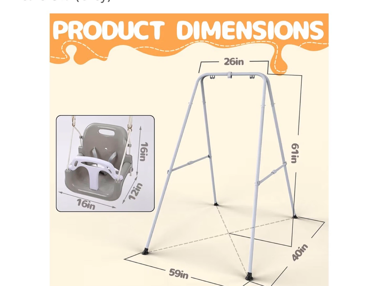 Baby Swing Set with 3 Modes - photo 2