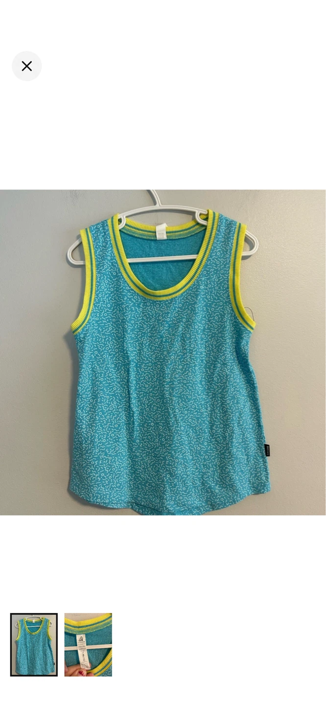 Ripzone Tank Top - Teal/Yellow