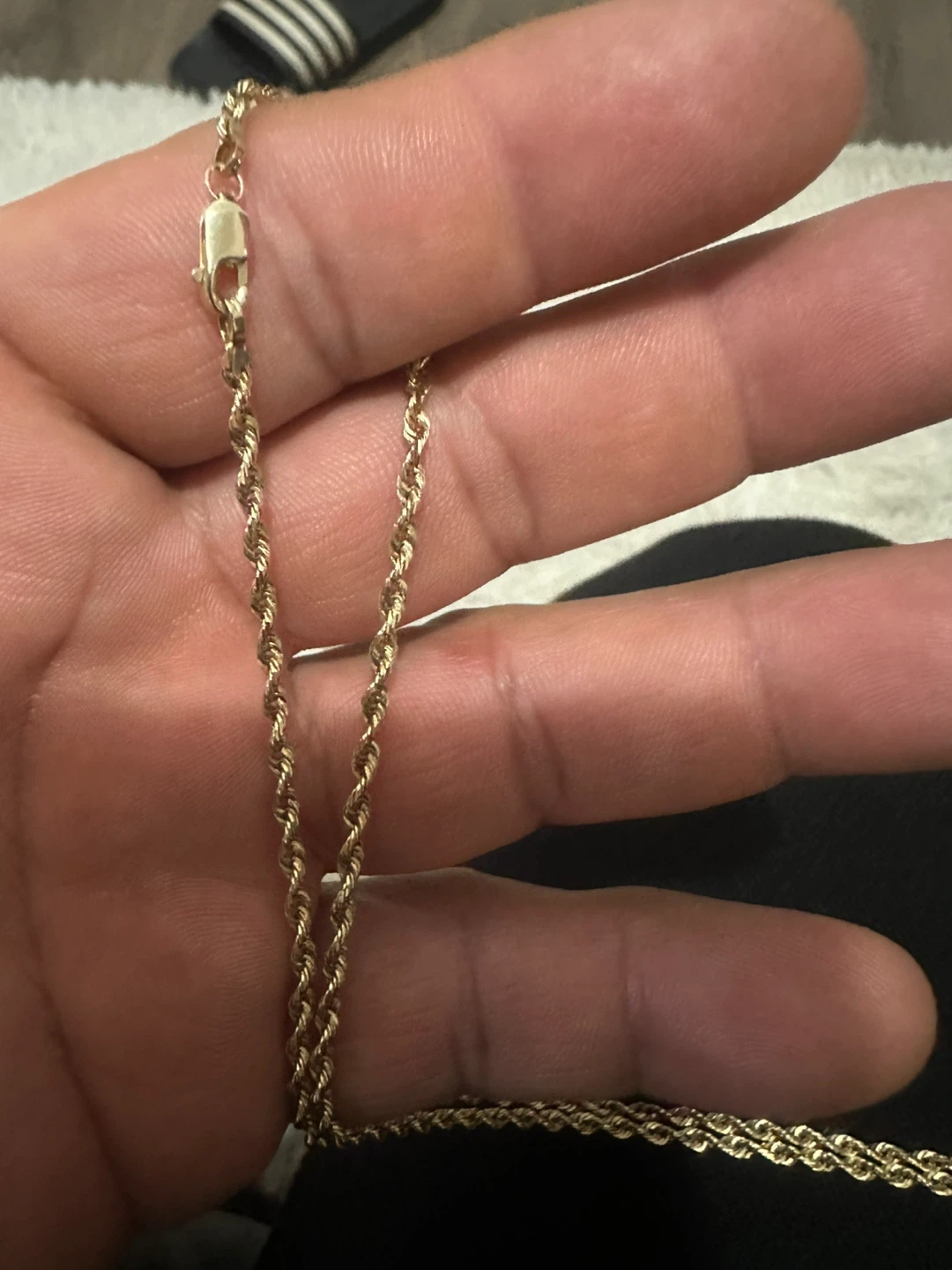 Gold Rope Chain Necklace 14k - photo 3