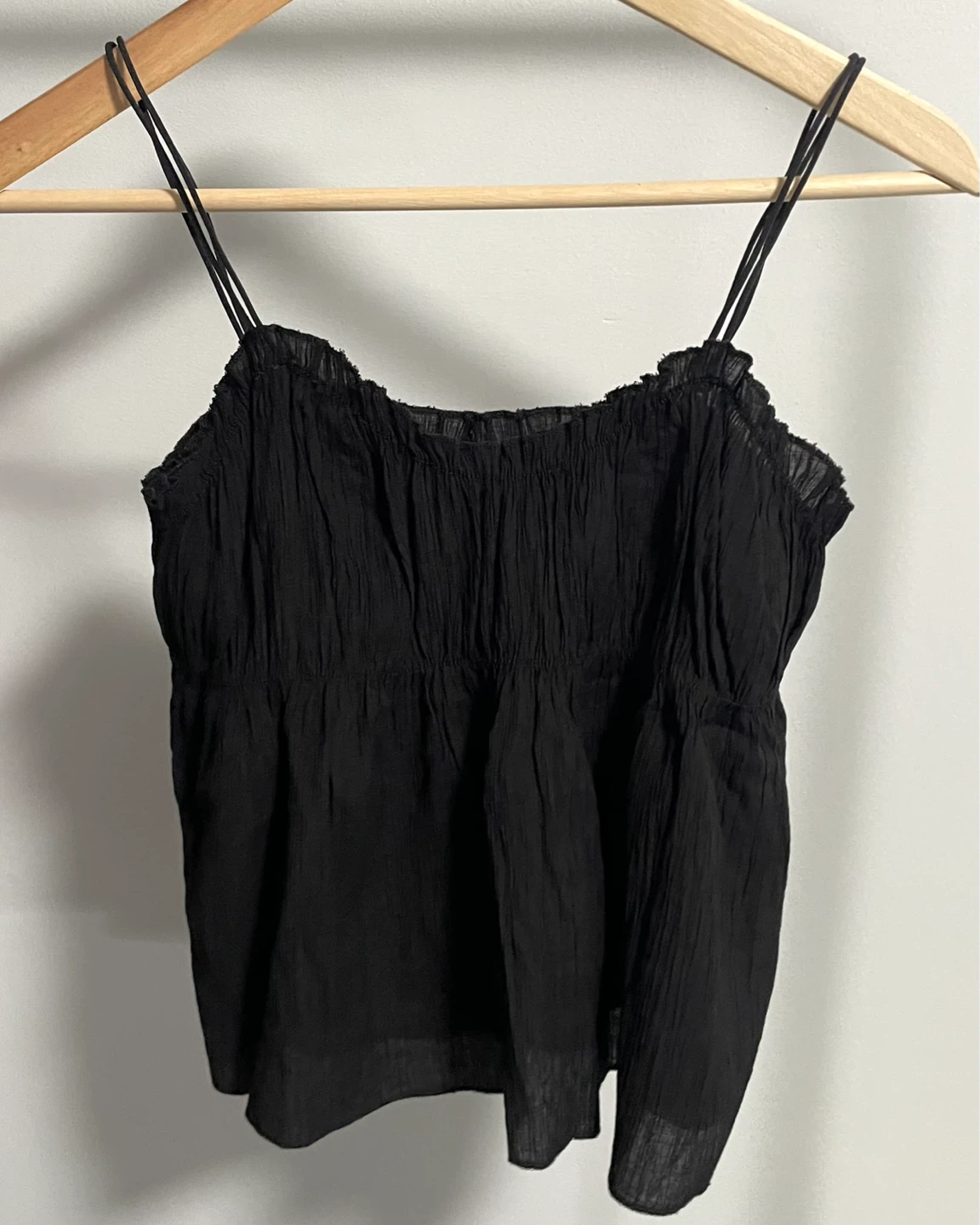 Black Textured Cami Top