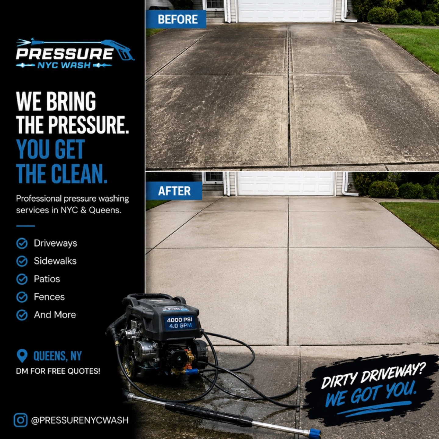 Pressure Washing Service - Driveways, Patios & More
