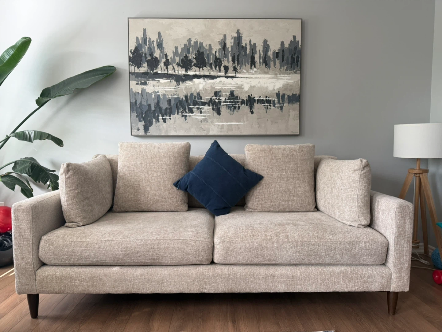 2 Beige Fabric Sofa - photo 3