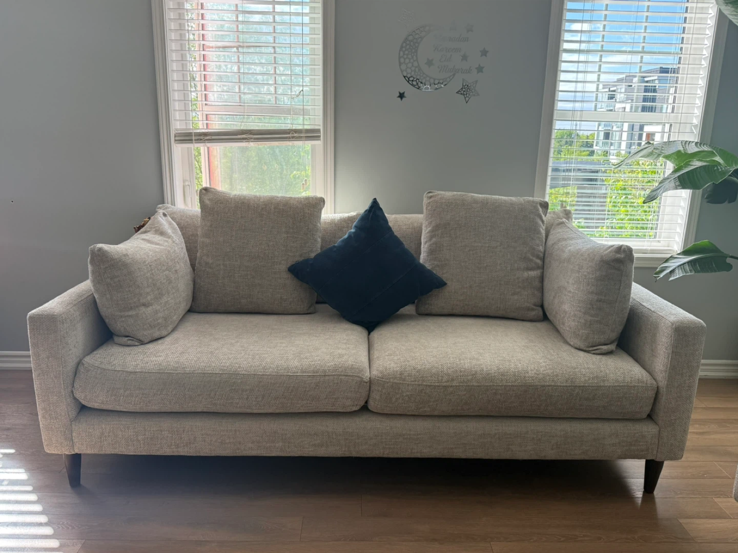 2 Beige Fabric Sofa - photo 2