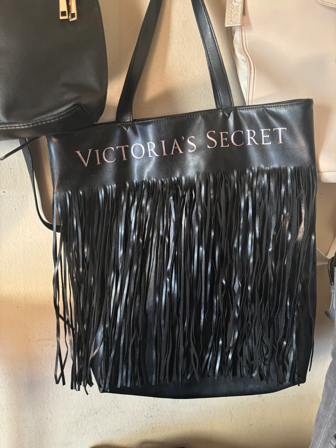 Victoria's Secret Black Fringe w/ multiple bags - photo 3