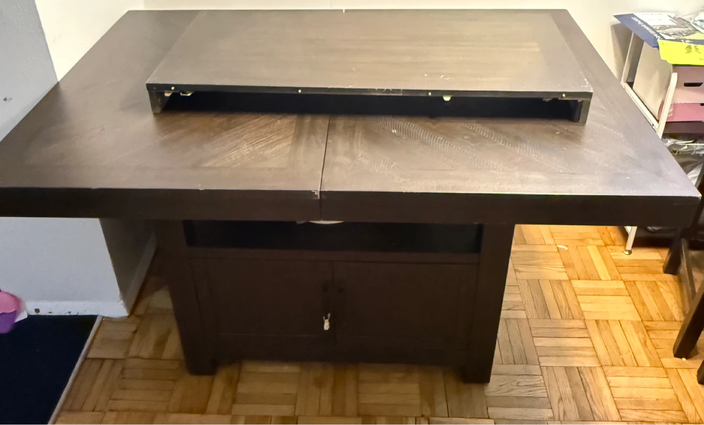 Extendable Dining Table Set with 4 Chairs and bench