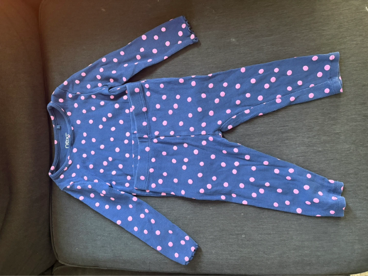 Next Blue Pink Polka Dot 2 Piece Set 12-18 Months
