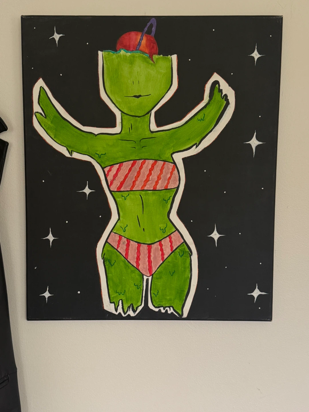 Hand-painted Alien Art