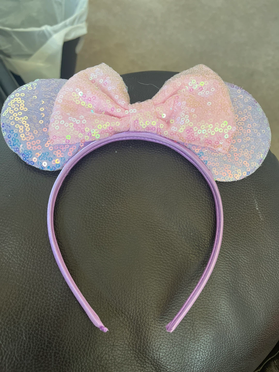 Purple Minnie Mouse Ears Headband