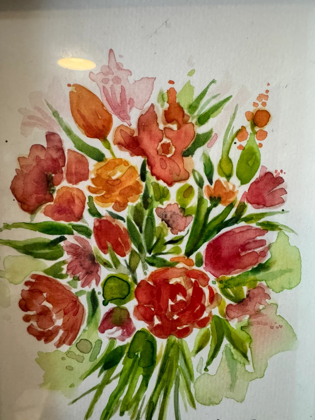 Watercolor Floral Painting Signed Golnar 2026 - photo 2