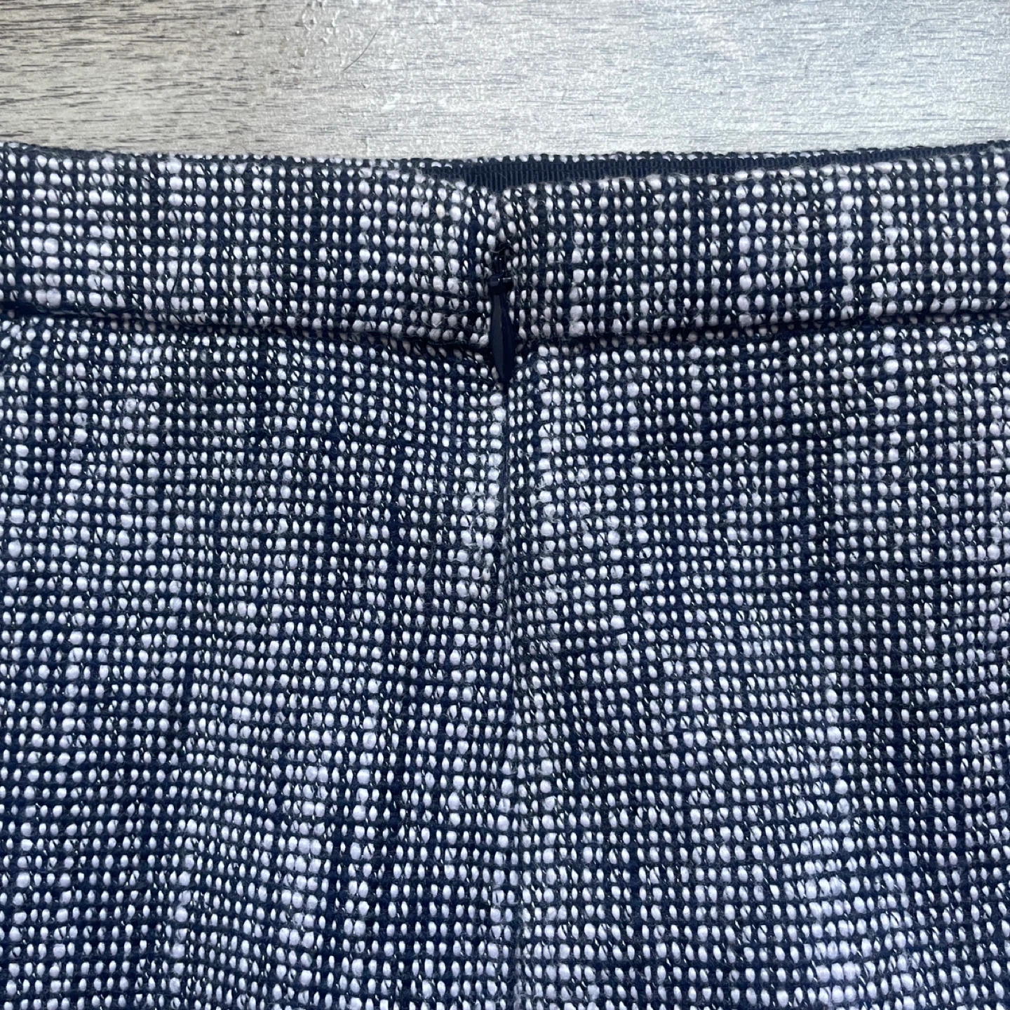 J. Crew Factory Blue Tweed A-Line Skirt Size 4 - photo 4