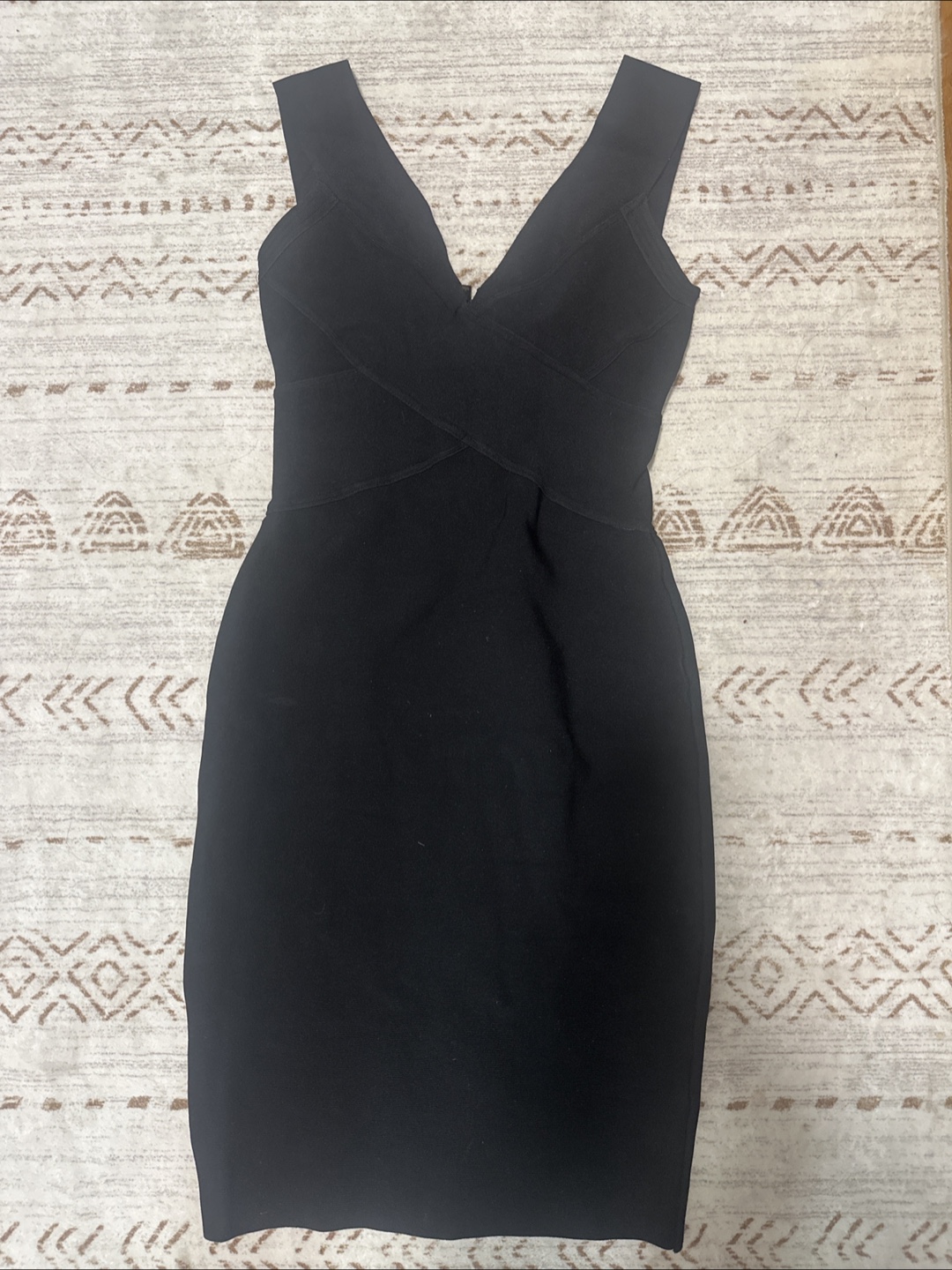Babaton Black Sleeveless Bandage Dress