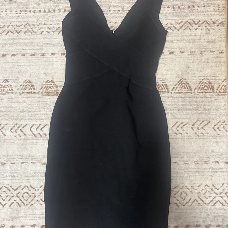 babaton black dress Aritzia New Aritzia Babaton Womens Dress Revive Dress Fit-And-Flare Cotton Midi Dress | Sz: XS