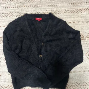 Guess Black Fuzzy Cardigan