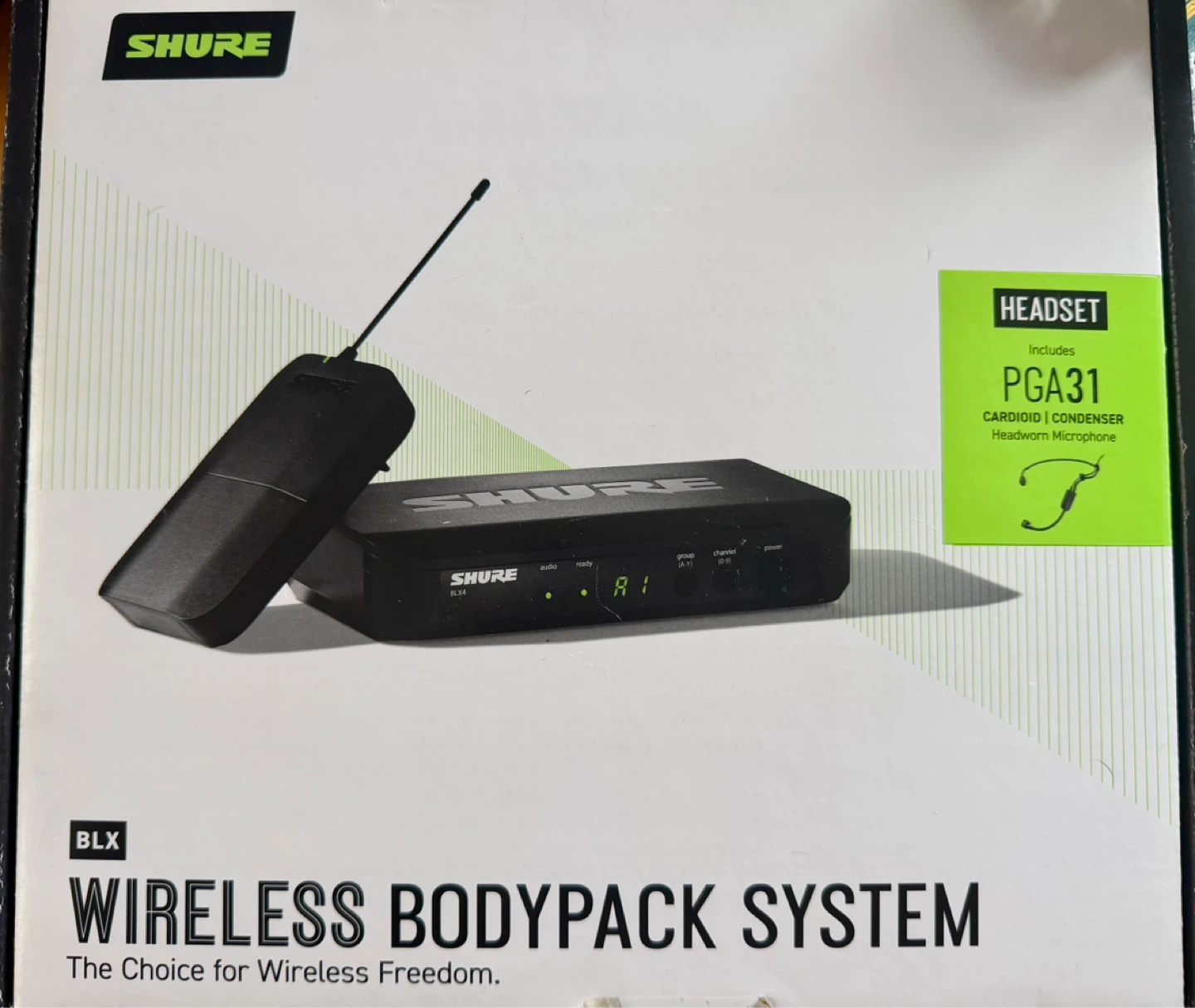 Shure BLX Wireless Bodypack System with PGA31 Headset