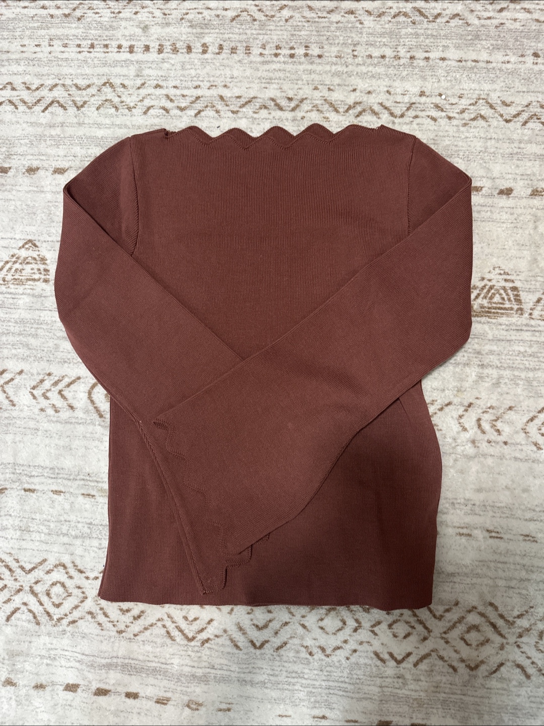 Ribbed Bell Sleeve Top