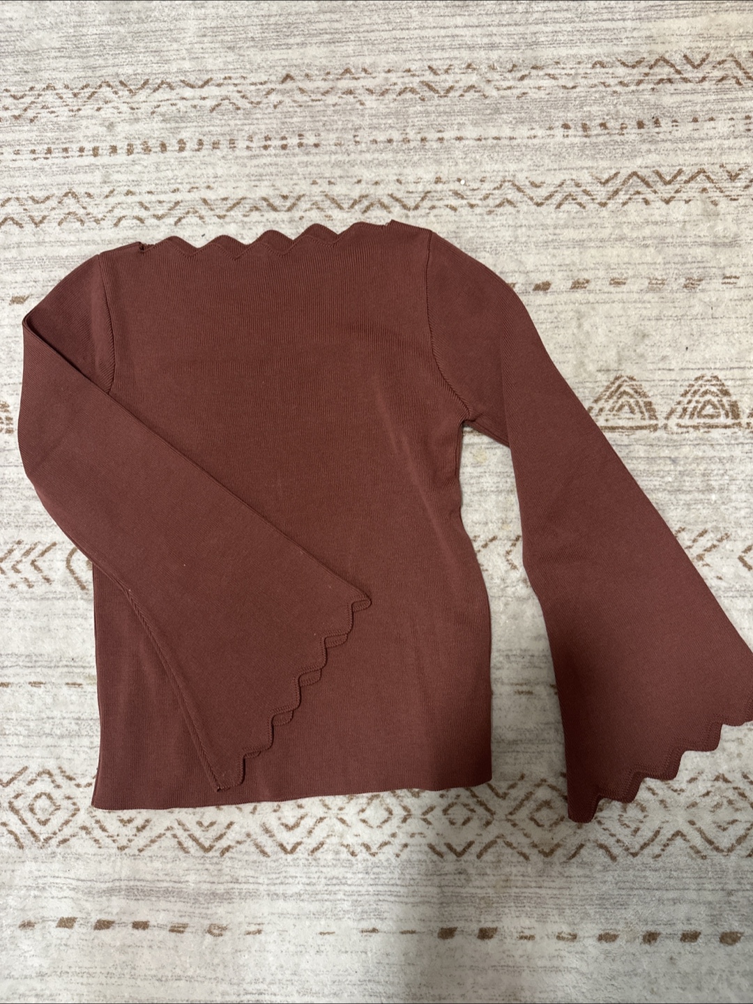 Ribbed Bell Sleeve Top - photo 2