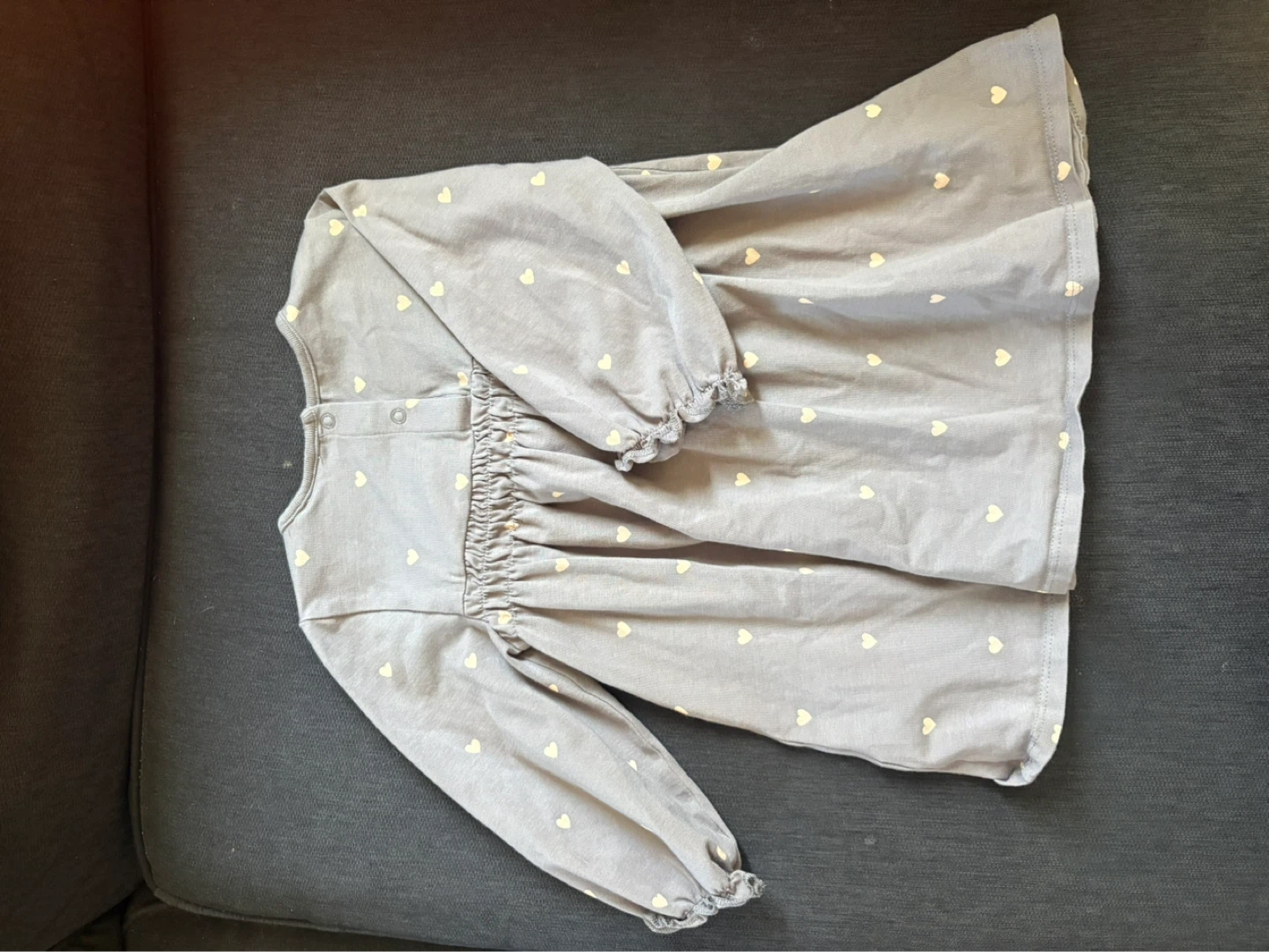 Next Girls Grey Heart Print Dress - photo 4