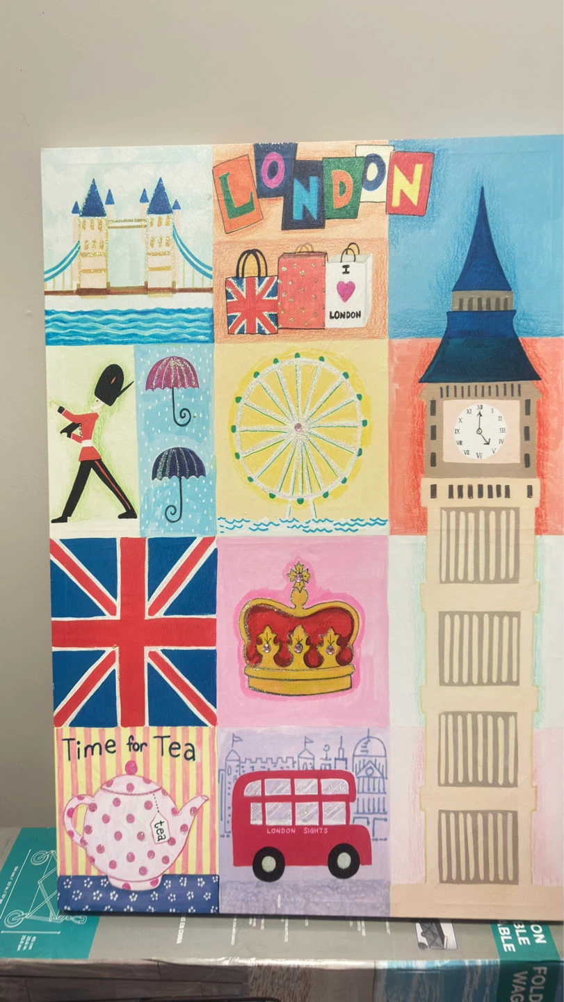 London Themed Canvas Wall Art