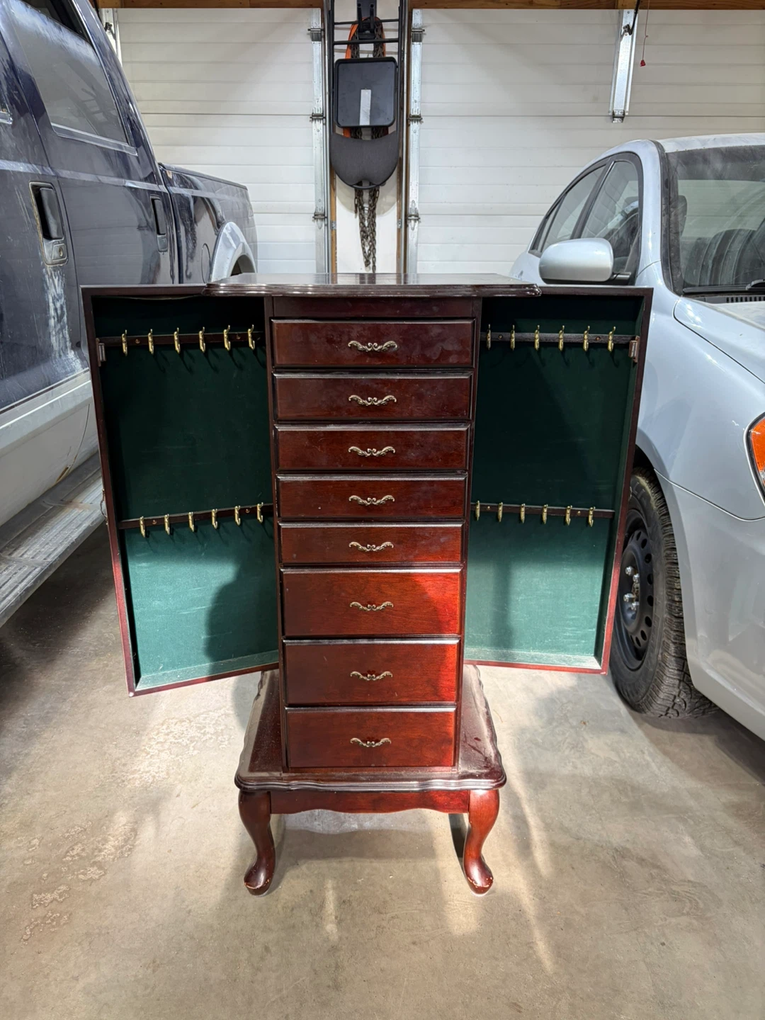 Wooden Jewellery Cabinet with Mirror - photo 3