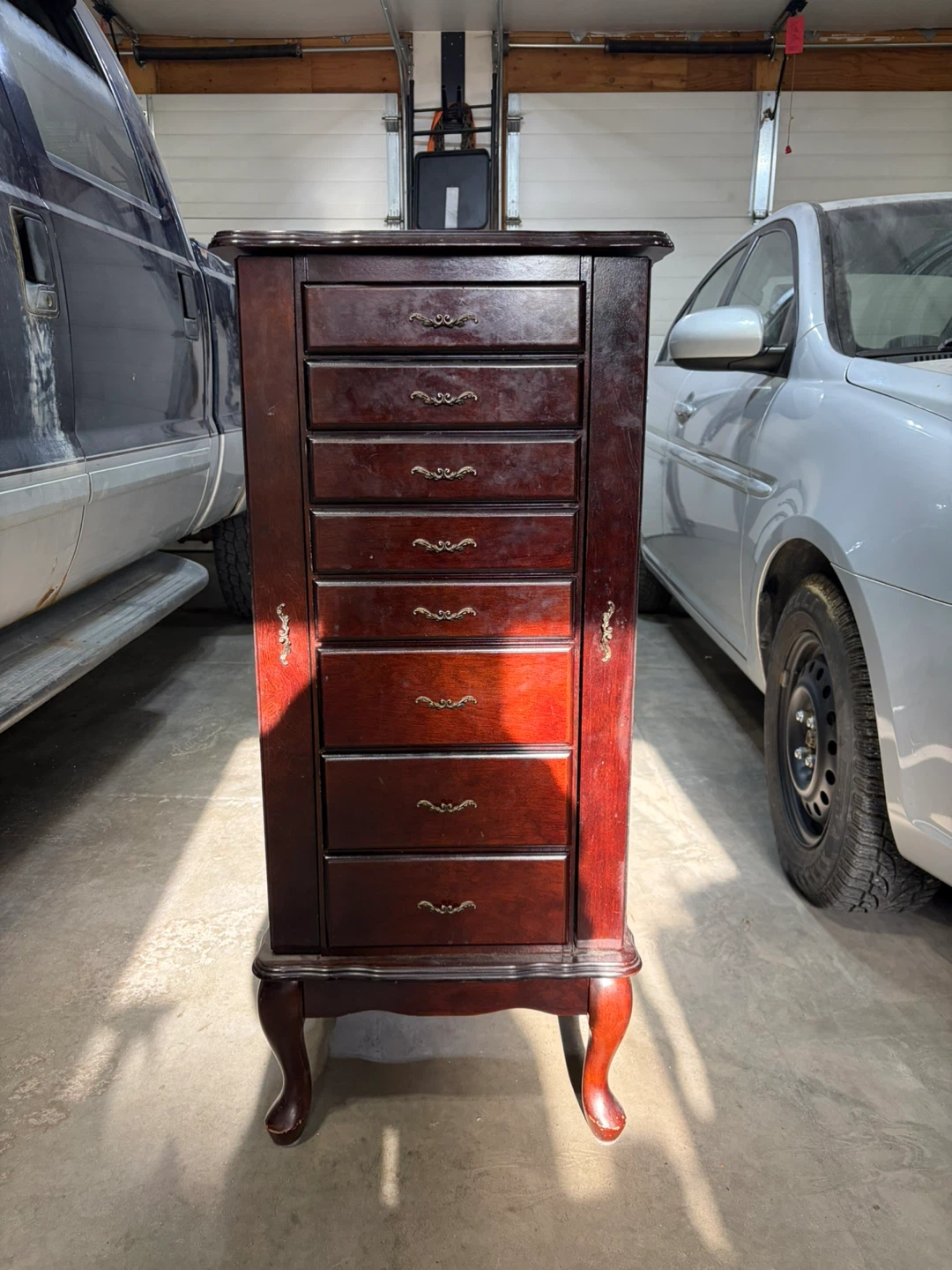Wooden Jewellery Cabinet with Mirror