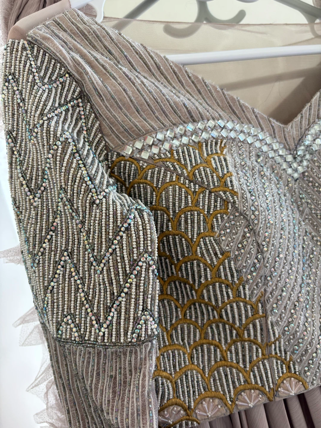 Embellished Long Sleeve Dress