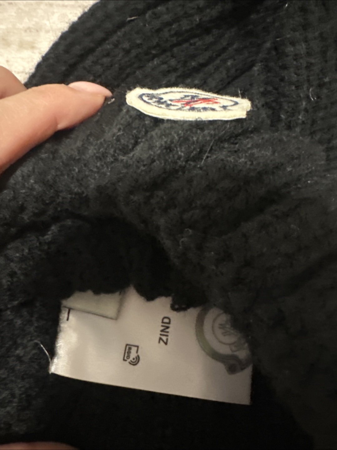 Moncler Black Pom Pom Beanie - photo 2