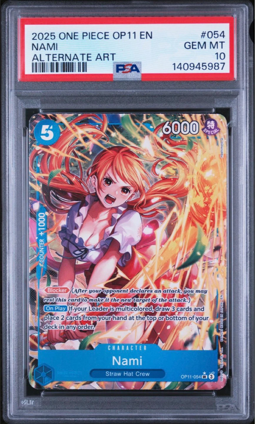 One Piece OP11 EN Nami Alternate Art Trading Card
