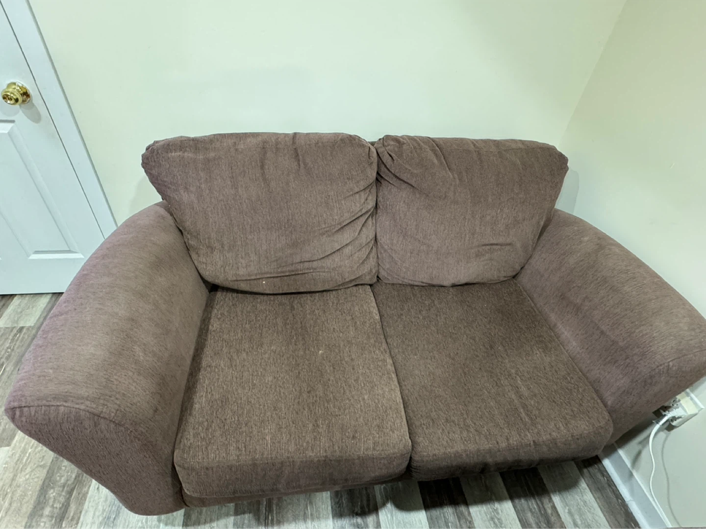 Brown Fabric Loveseat/Sofa - photo 2