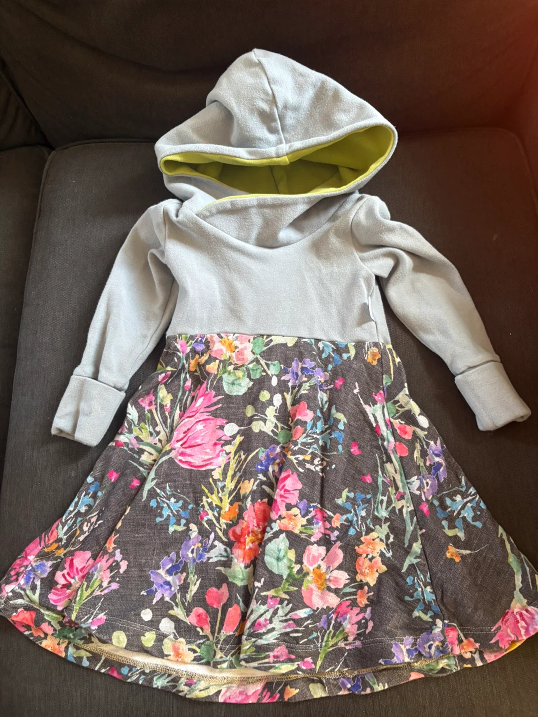 MOUNTAIN HANDMADE Hoodie Dress 12 mths - 3T