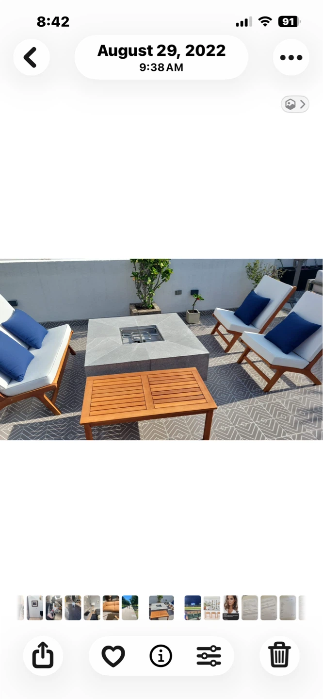 4 piece outdoor teak furniture.