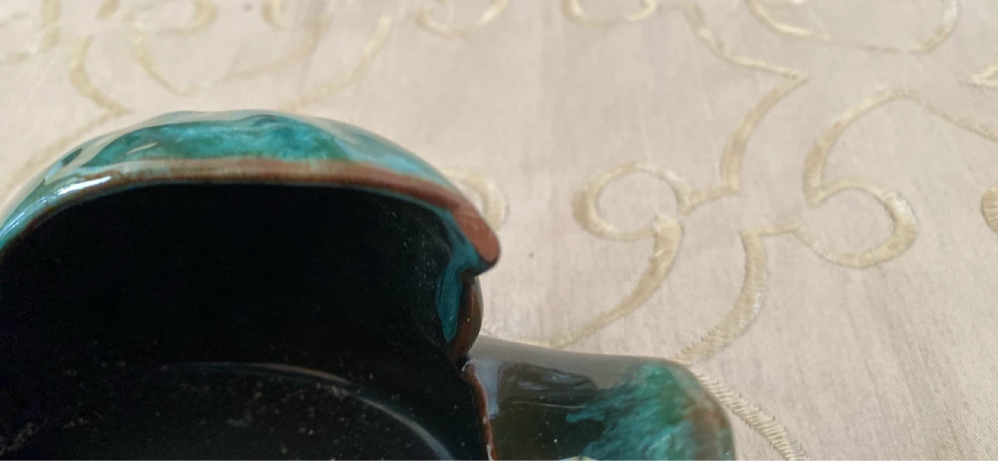 Vintage Blue Mountain Swan with Ivy Plant - photo 4