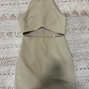 ZARA Tan Halter Cut-Out Mini Dress Size S