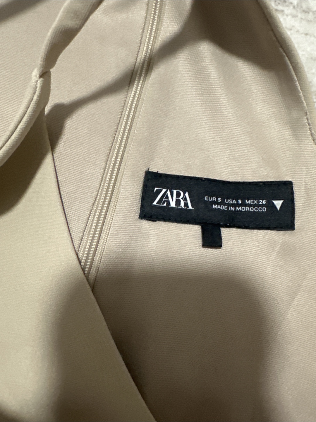 ZARA Tan Halter Cut-Out Mini Dress Size S - photo 3
