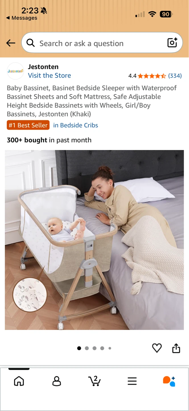 Jestonton Baby Bassinet Bedside Sleeper - photo 2