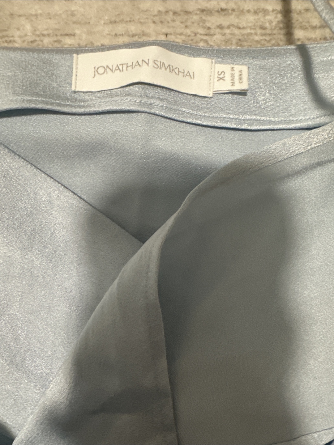 Jonathan Simkhai Light Blue Ruffle Cold Shoulder Top - photo 2