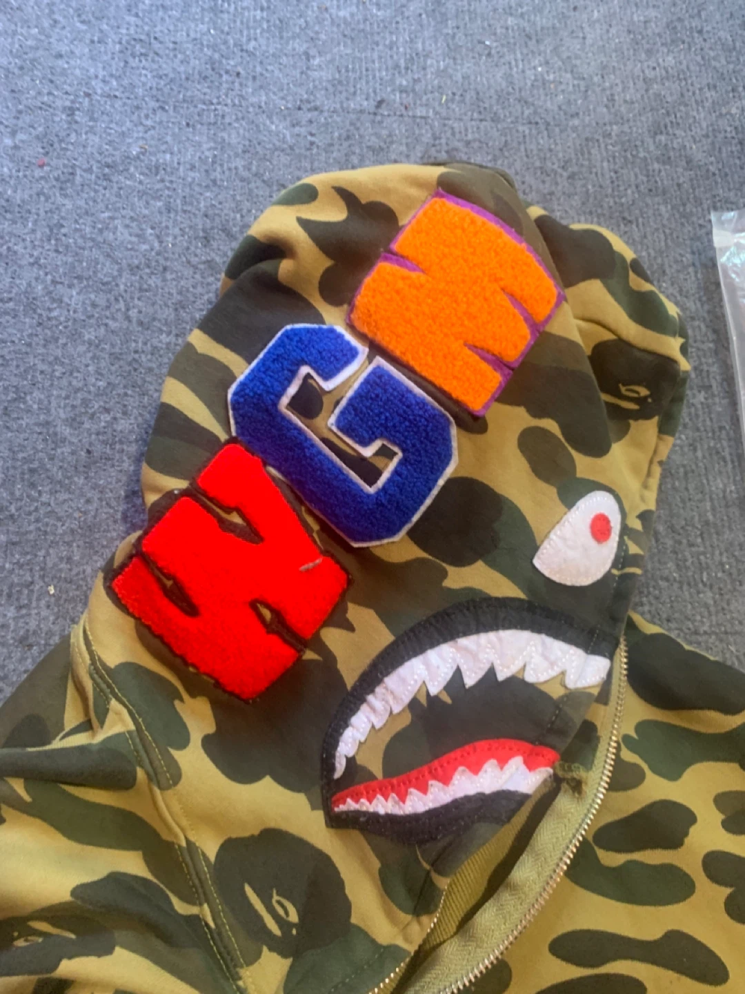 BAPE Full Zip Hoodie Shark Camo - photo 3