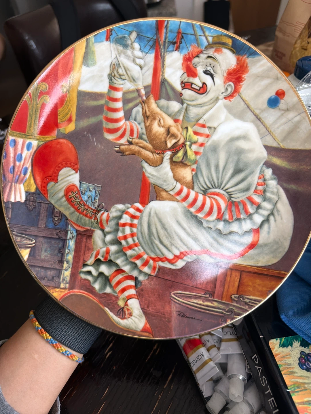 Felix Adler The Greatest Clowns of the Circus Plate