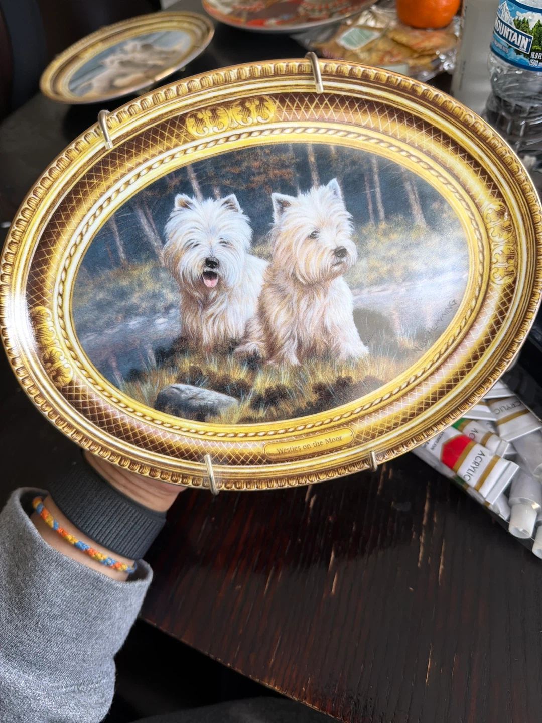 Westies on the Moor Decorative Plate by Nigel Heming