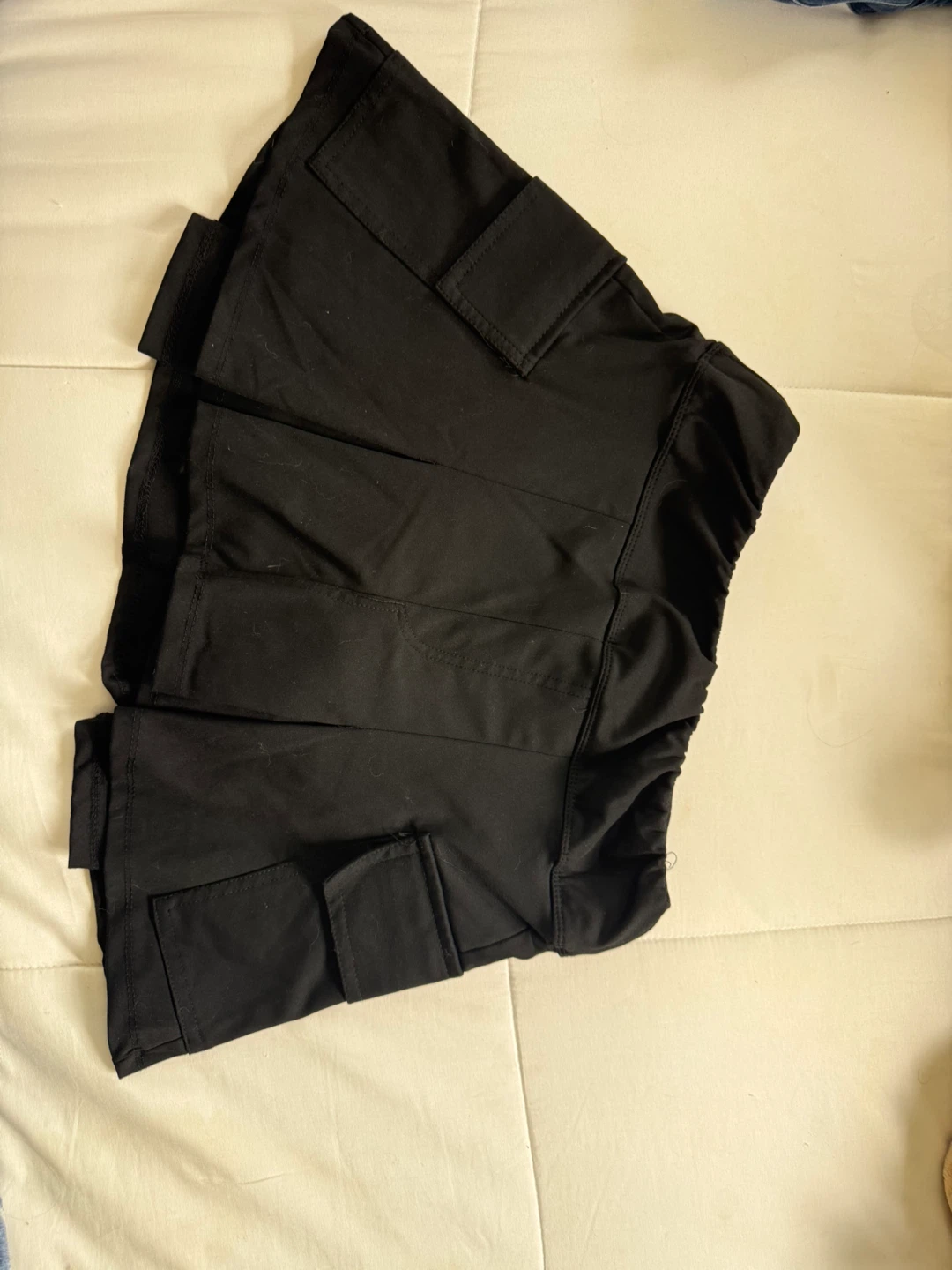 Black Cargo Skirt