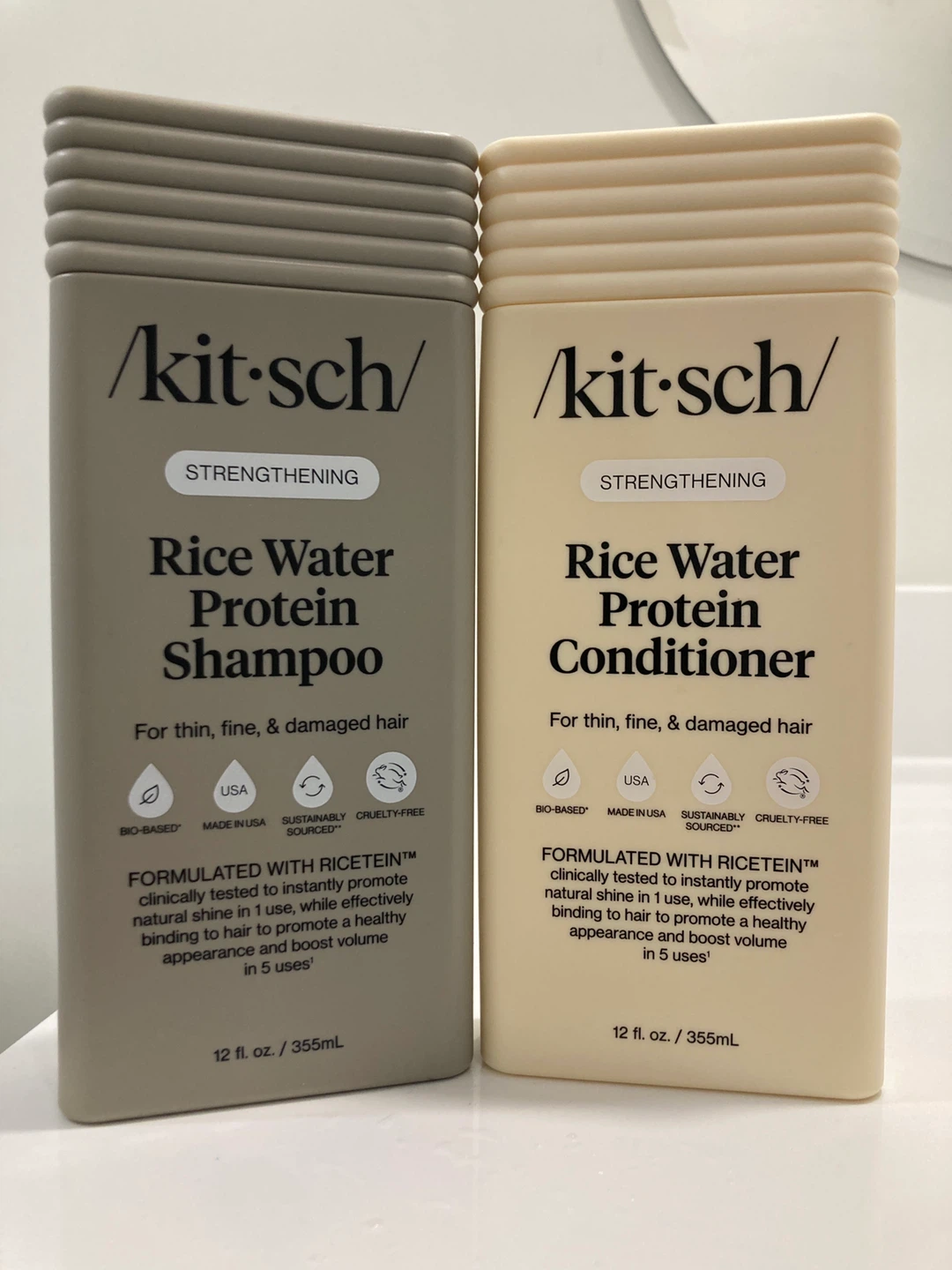 Kitsch Rice Water Protein Shampoo & Conditioner Set