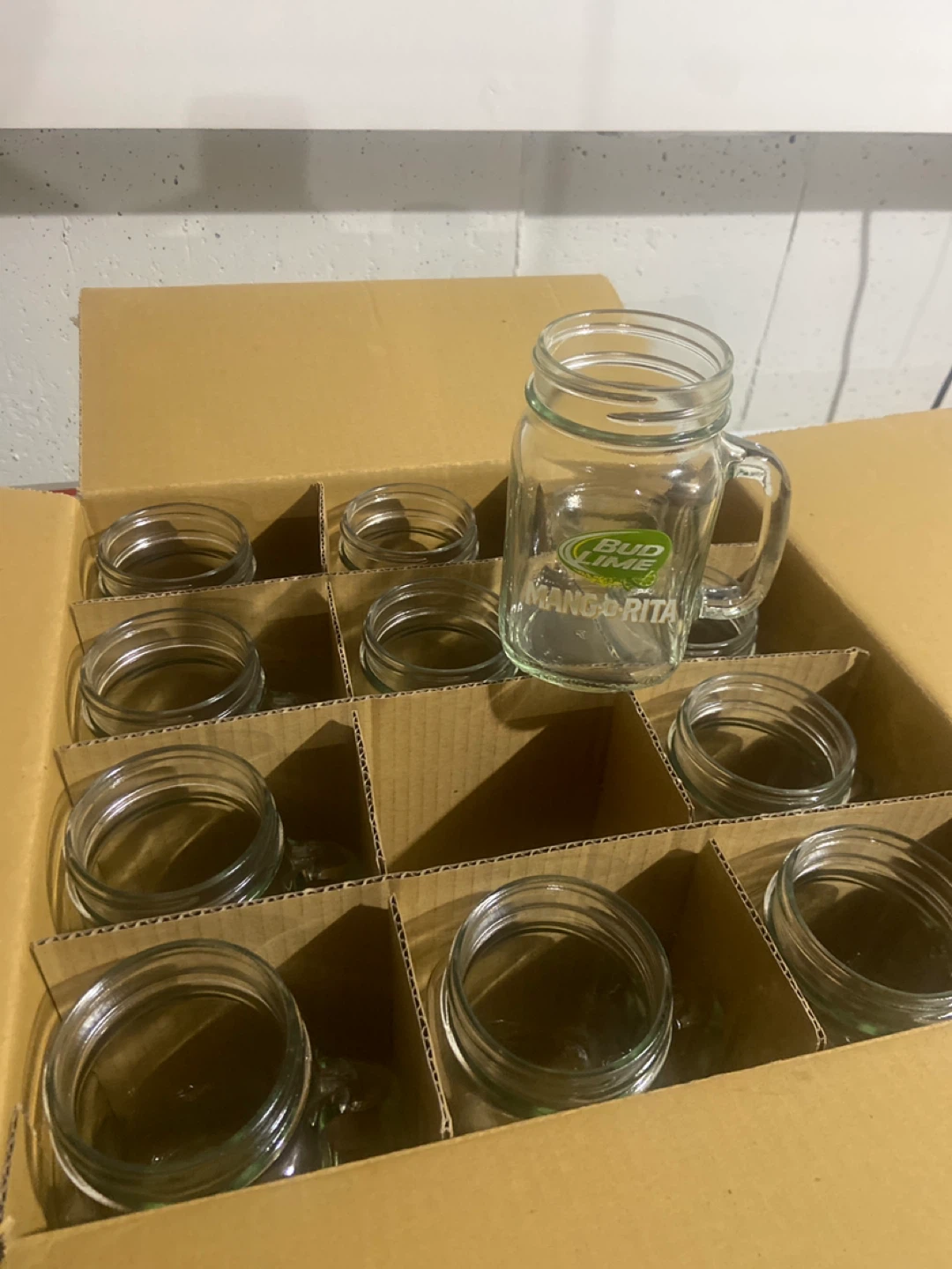 12 Budweiser Margarita Mason Jars