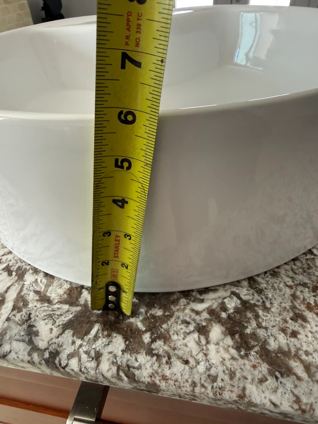 White Ceramic Vessel Bathroom Sink - photo 3