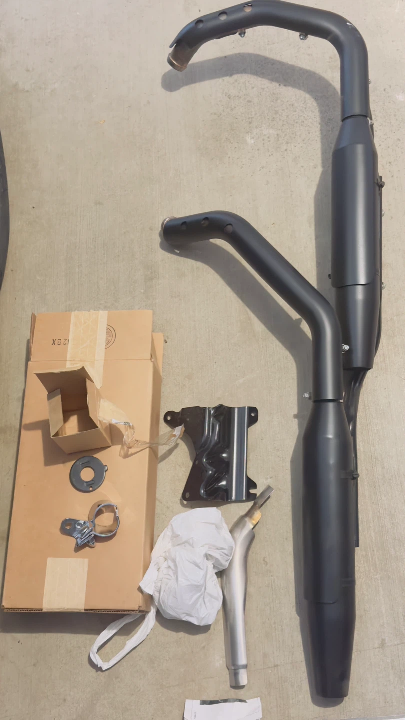 Motorcycle Exhaust System and Seat