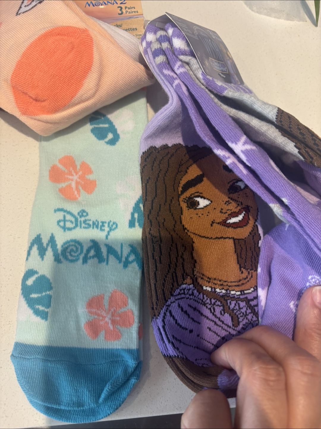 Moana & Wish Socks - 6 Pairs (Toddle Sizes 10-13) - photo 3